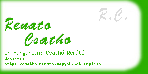 renato csatho business card